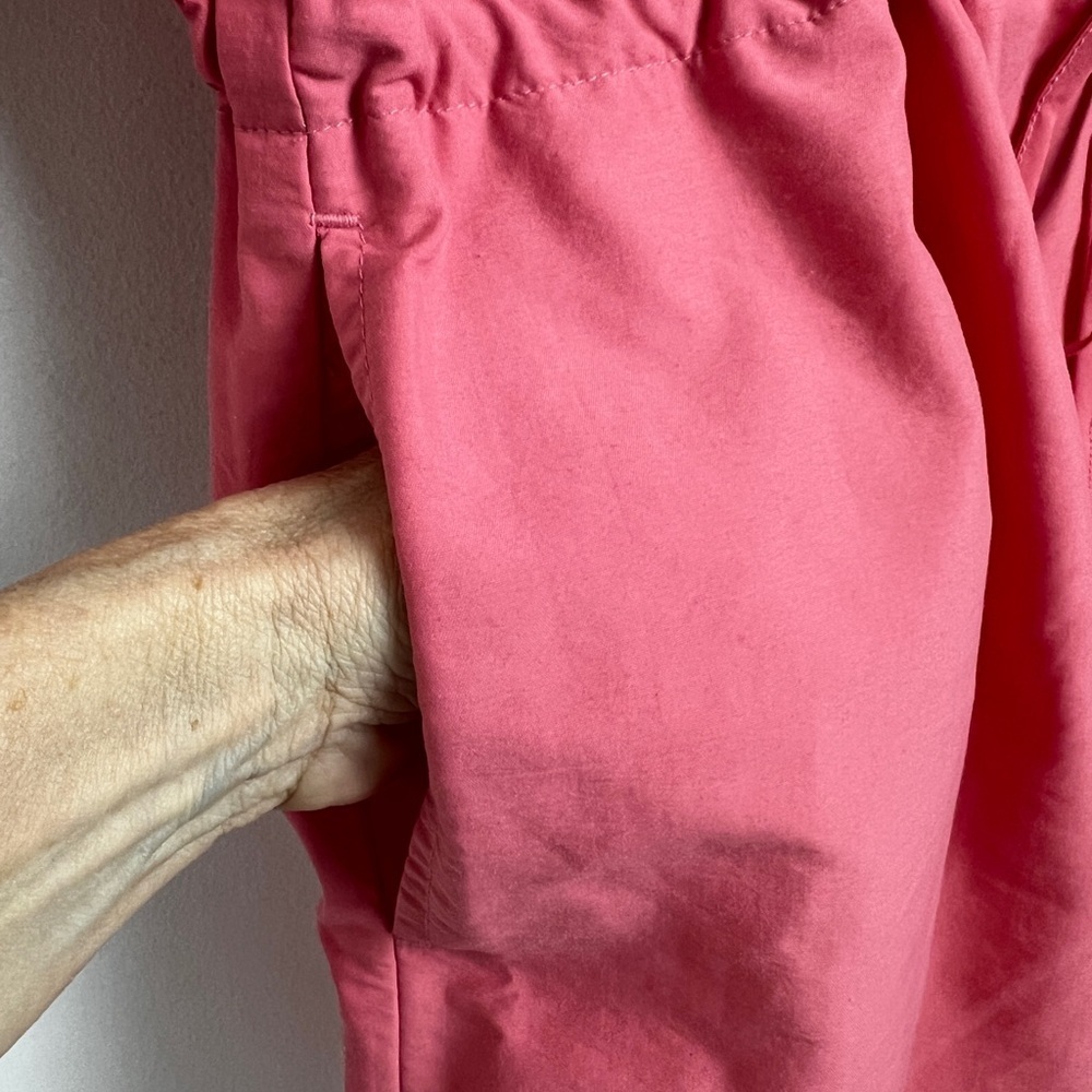 L.L. Bean Pink Nylon Blend UPF50 Pockets Drawstring Waist Cover Up Dress Sz L - Picture 6 of 8